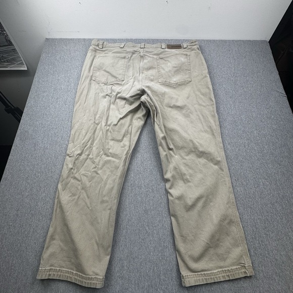 Duluth Trading Flex Fire Hose Relaxed Fit Pants Size 48x30 Beige Canvas Pants - Picture 15 of 16